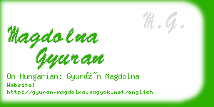 magdolna gyuran business card